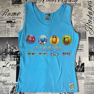 Vintage y2k Women's Blue tank top